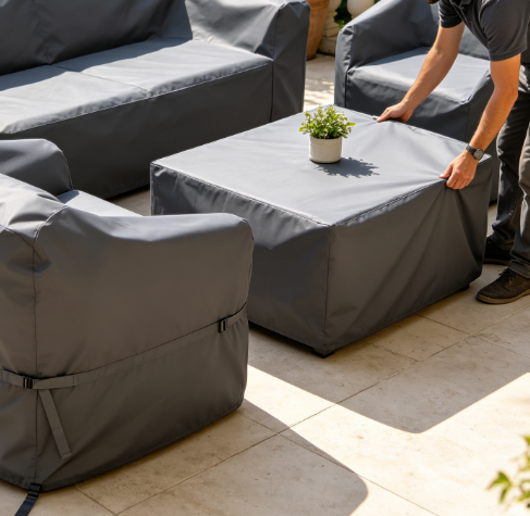 Custom Fit Outdoor Furniture Cover Securing