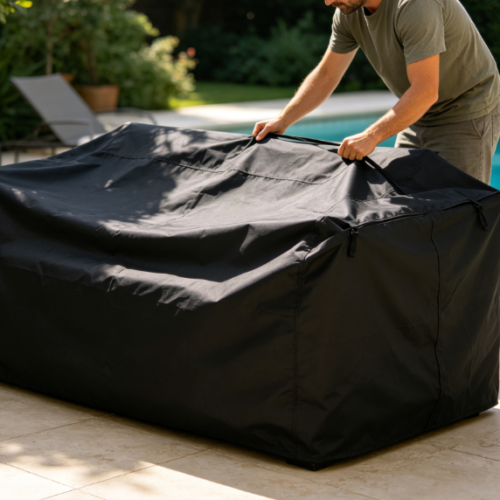 Outdoor Sofa Protective Cover Installation