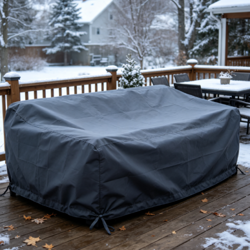 End-of-Season Patio Winter Cover Fitting