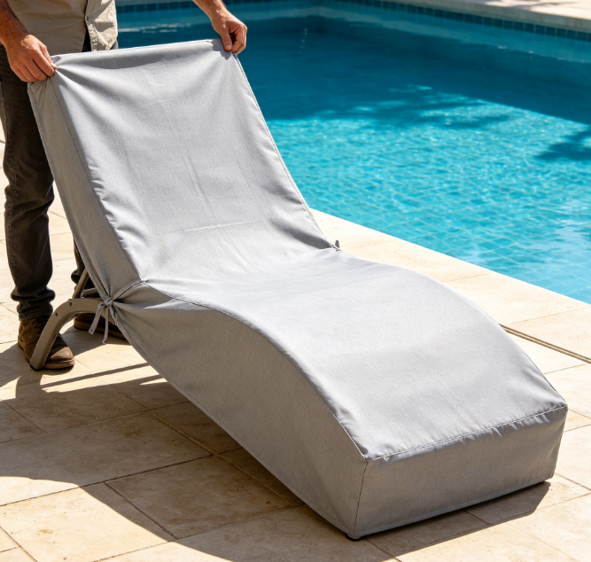 Chaise Lounge Sun Cover On-site Fitting