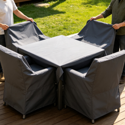 On-site Outdoor Furniture Cover Fitting