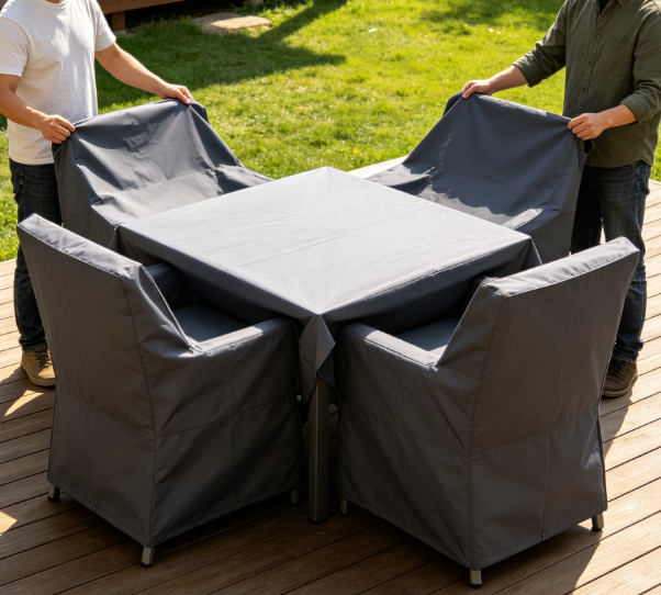 On-site Outdoor Furniture Cover Fitting