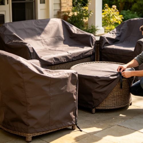 Patio Wicker Furniture Cover Securing