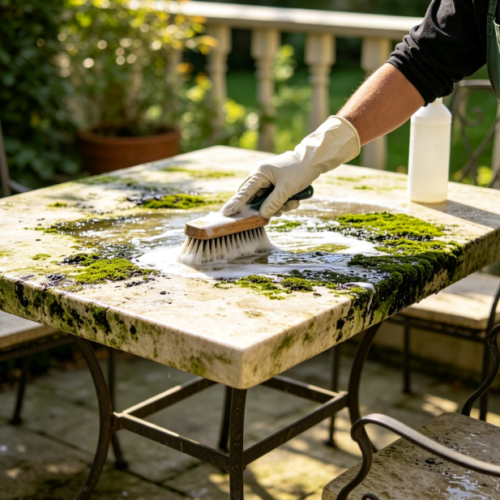Outdoor Furniture Moss & Grime Removal