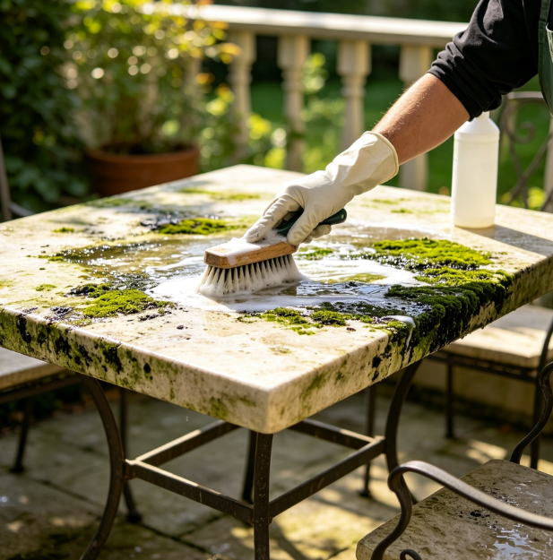 Outdoor Furniture Moss & Grime Removal